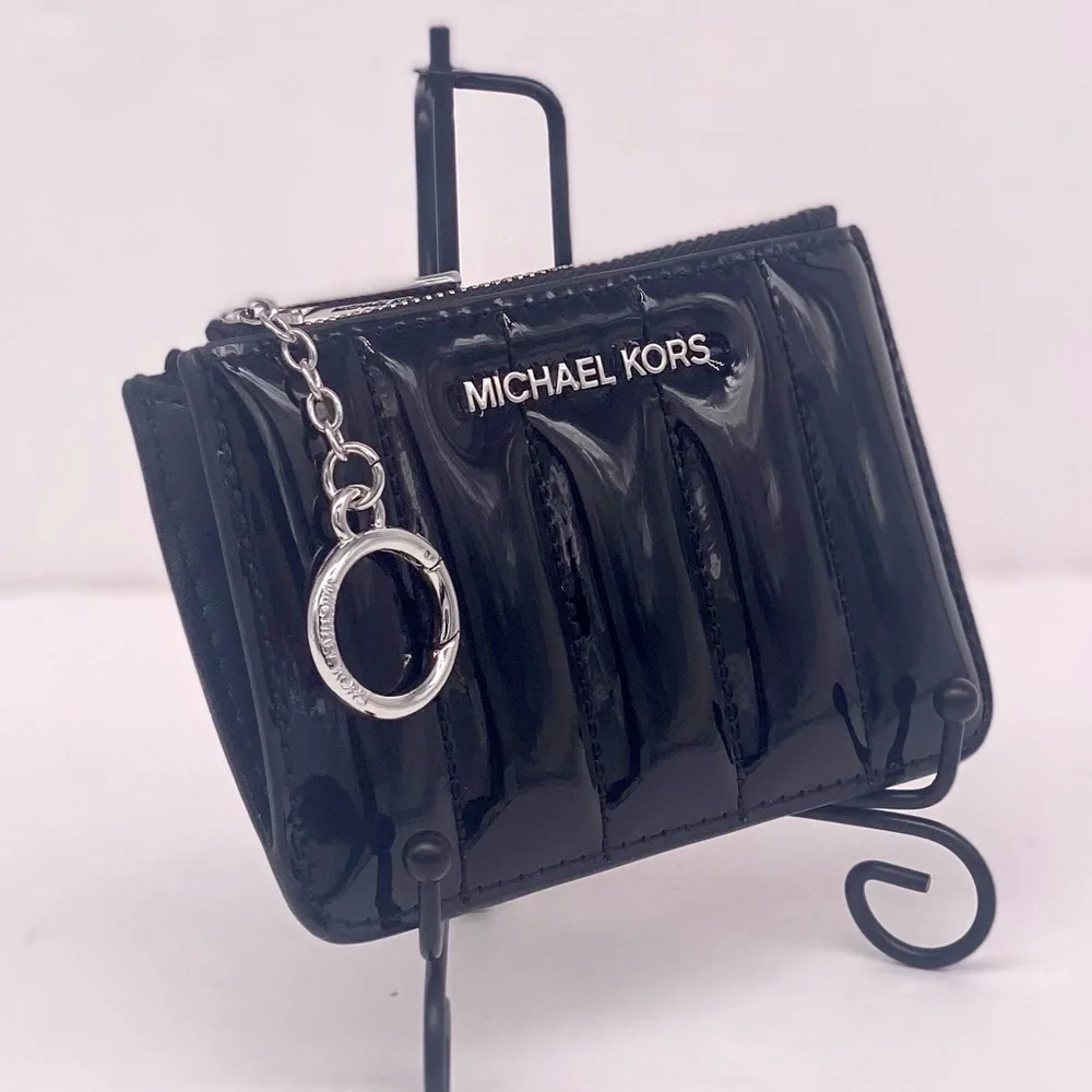 Michael Kors Quilted Coinpouch Small Wallet Black
